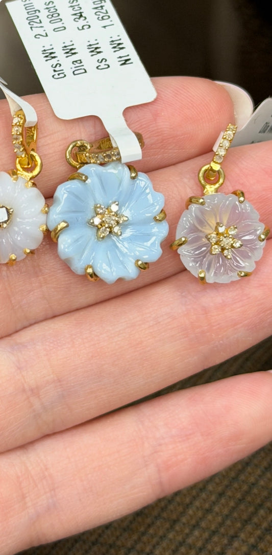 Gemstone Flower Charms