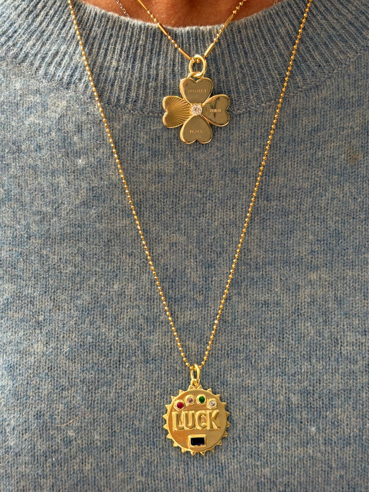 Protect Your Peace in Sparkle Necklace
