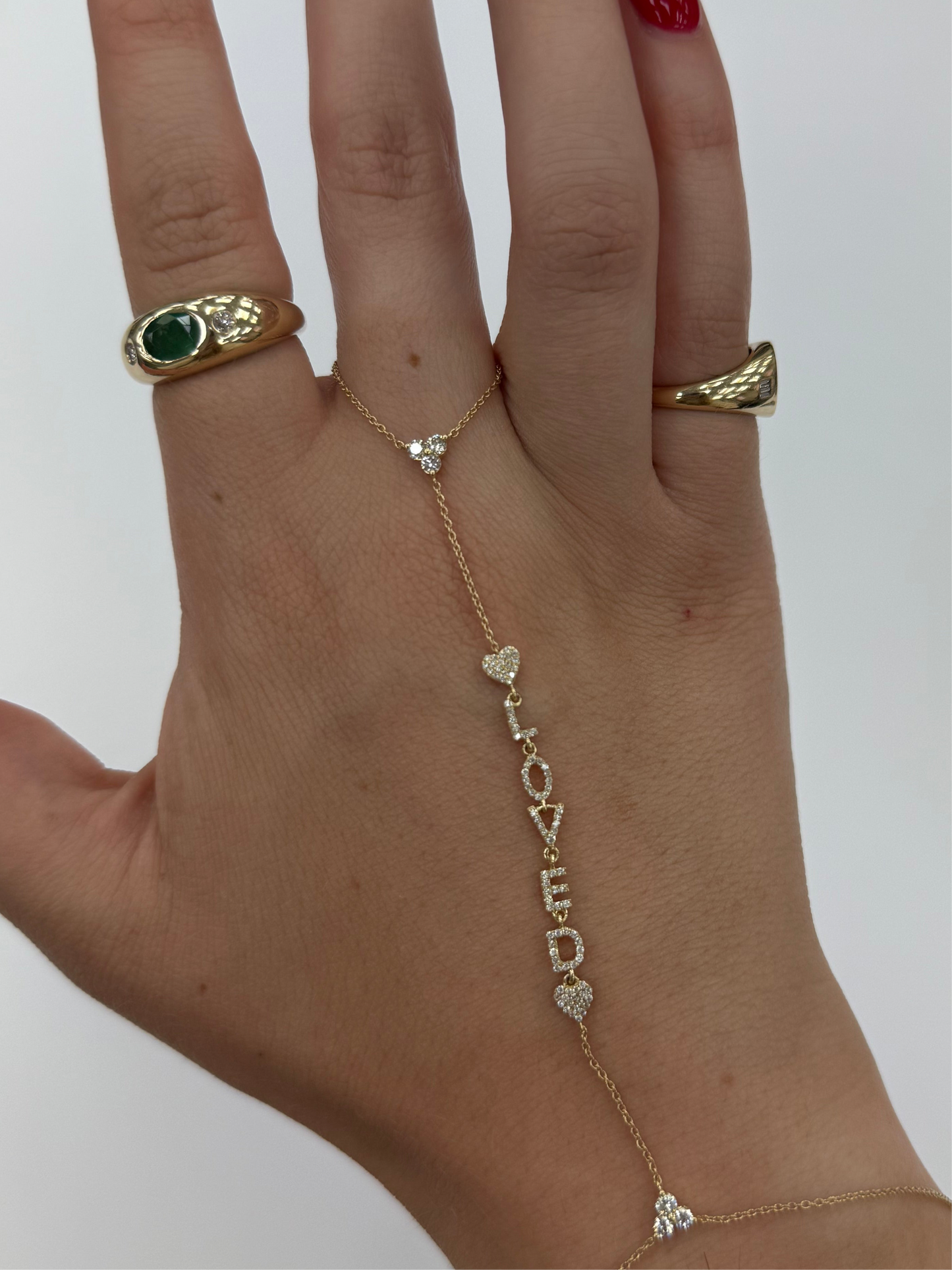 14k Gold Loved Hand Chain
