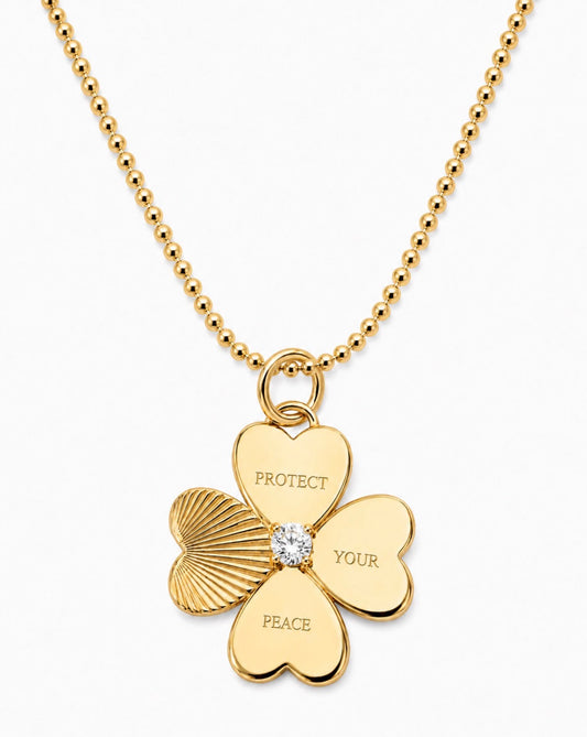 Protect Your Peace in Sparkle Necklace
