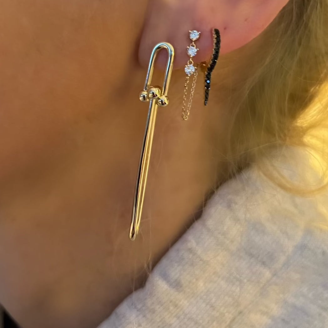 U Link Long Earrings