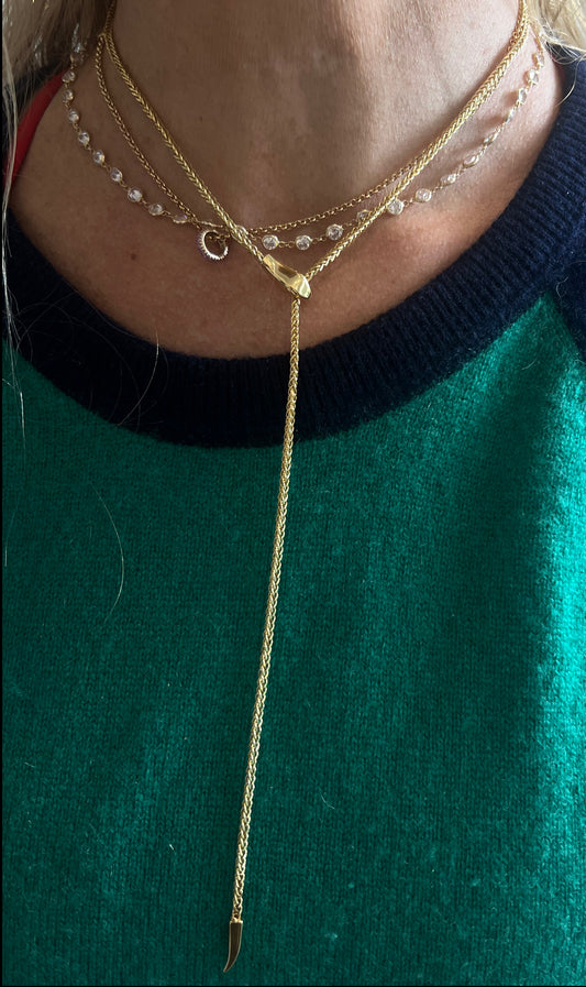 14k Gold Snake Necklace