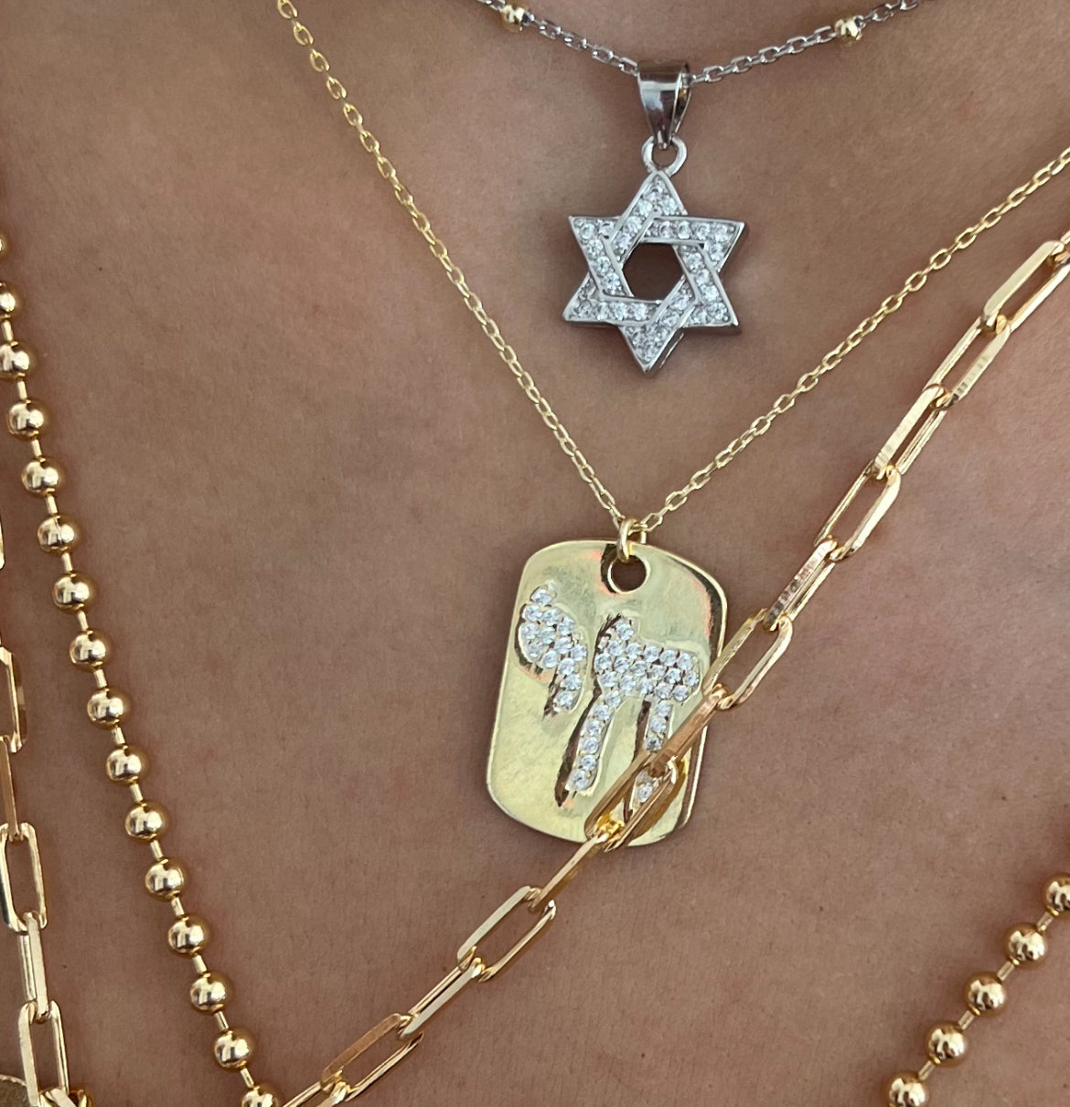 Chai Dog Tag Necklace