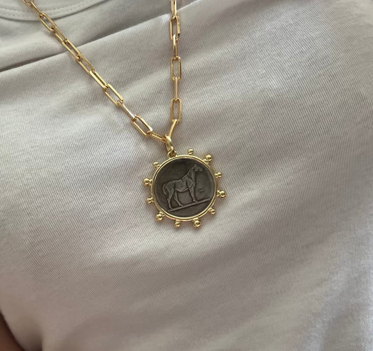Lucky Horse Coin Necklace