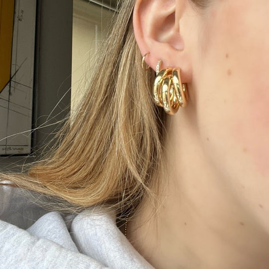 Thick Mini Trio Earrings