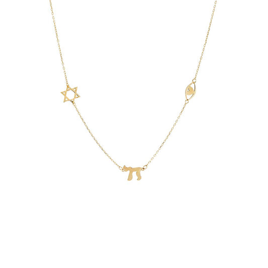 14k gold Happy necklace