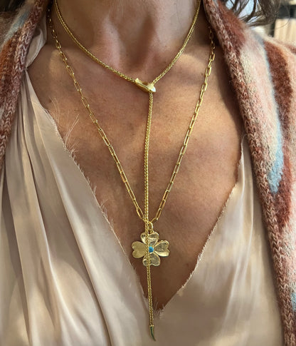 14k Gold Snake Necklace