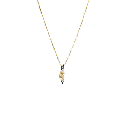 Sapphire and Diamond 14k gold Map of Israel
