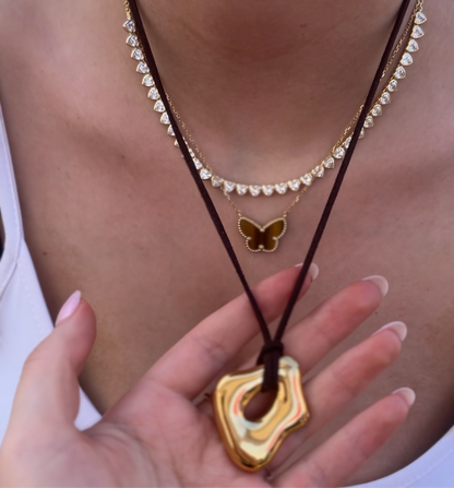 Suede lover necklace