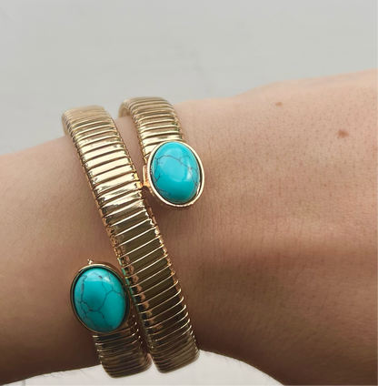 Turquoise wrap bracelet