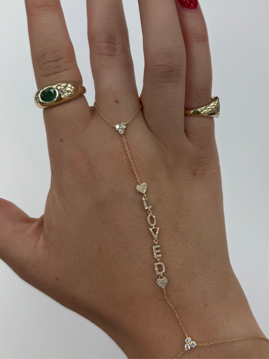14k Gold Loved Hand Chain