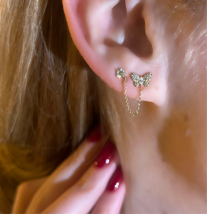 14k Gold Butterfly droplets