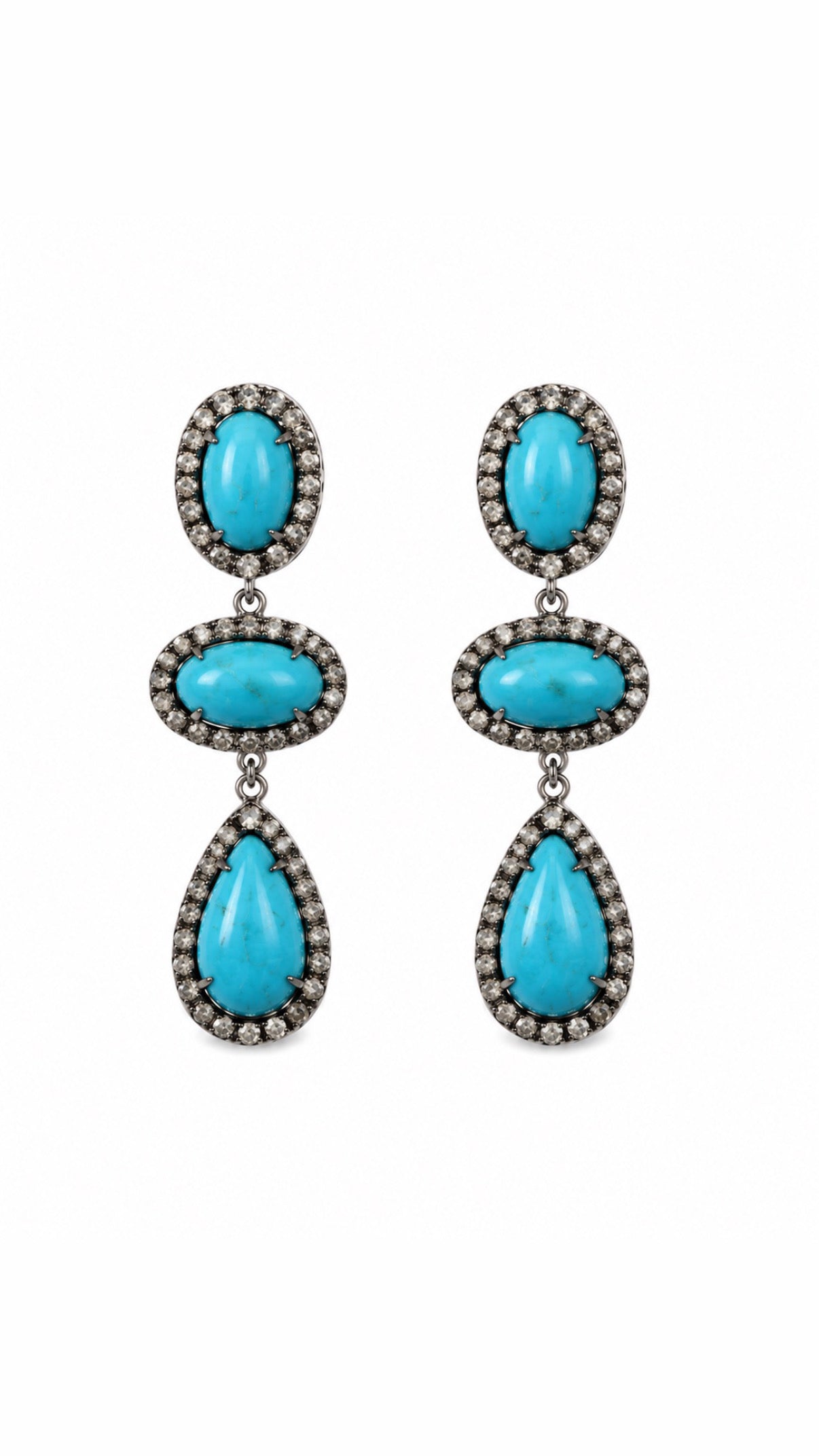 Turquoise Retro Drop Earrings
