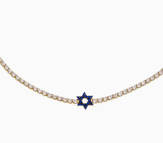 Star of David Tennis Necklace