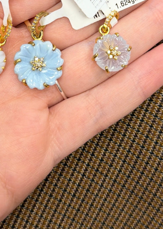 Gemstone Flower Charms
