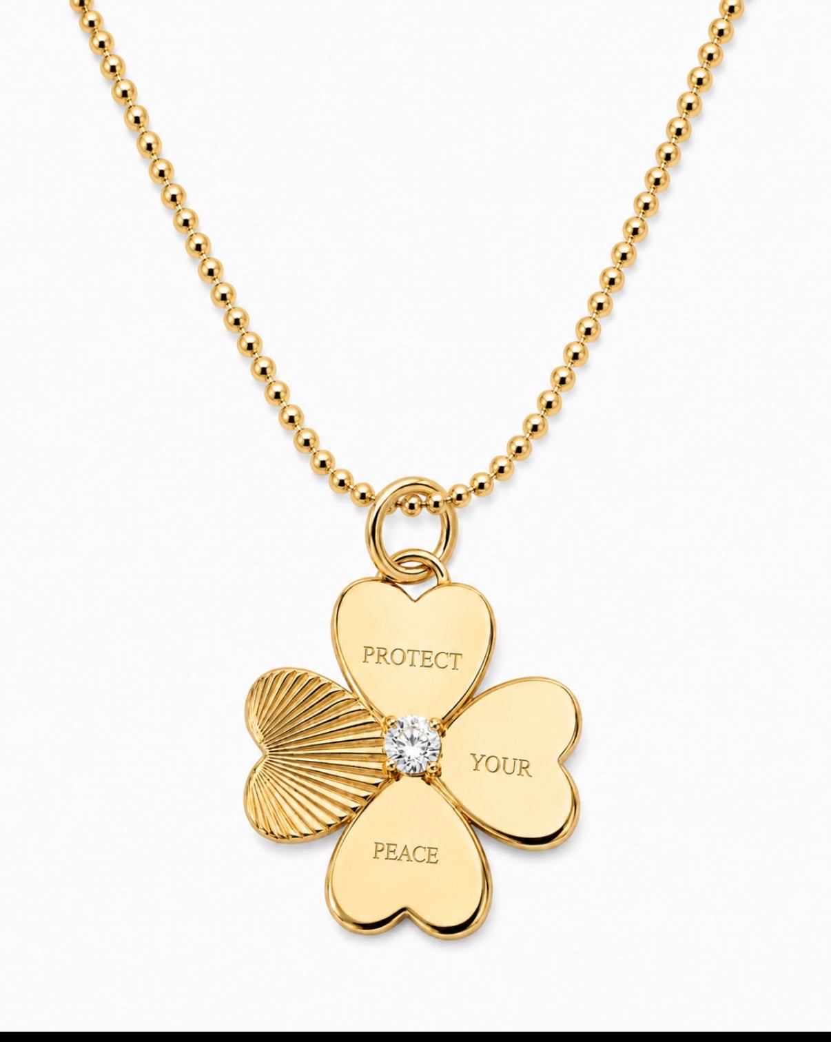 Protect Your Peace in Sparkle Necklace