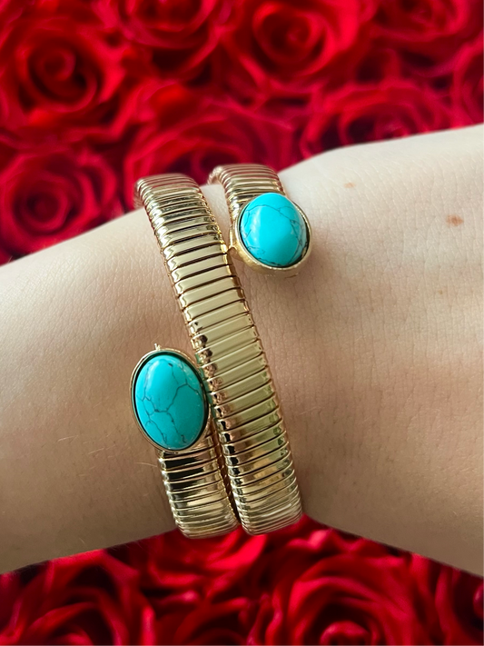 Turquoise wrap bracelet