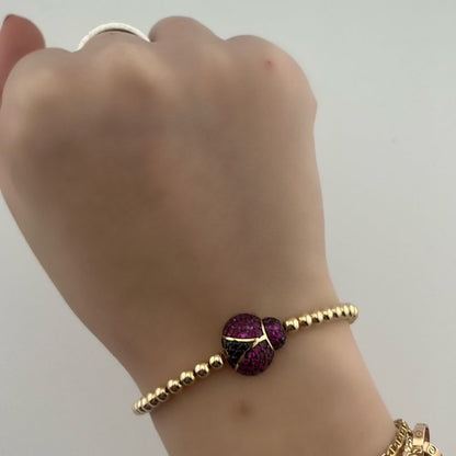 Lady Bug Gold filled Bracelet