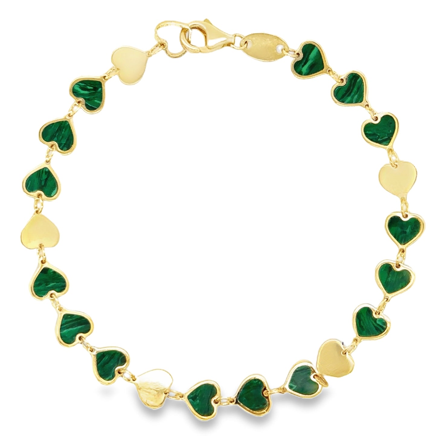 Malachite Heart Bracelet