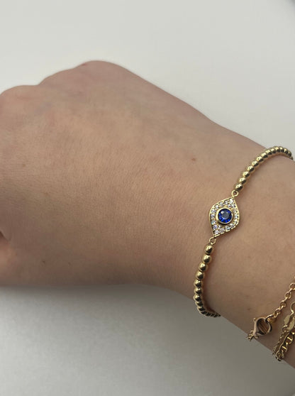 Joyce Gold Filled Evil Eye Bracelet