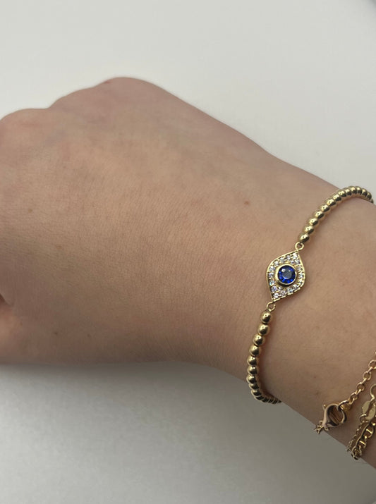 Joyce Gold Filled Evil Eye Bracelet