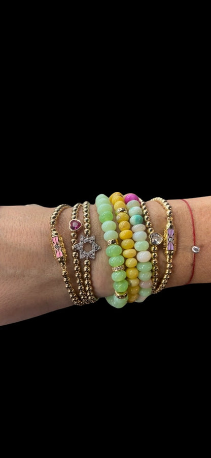 Star of David Gold filled beads