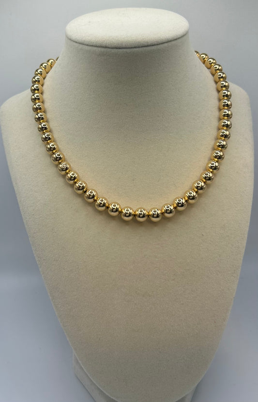 Thick Gold ball Necklace