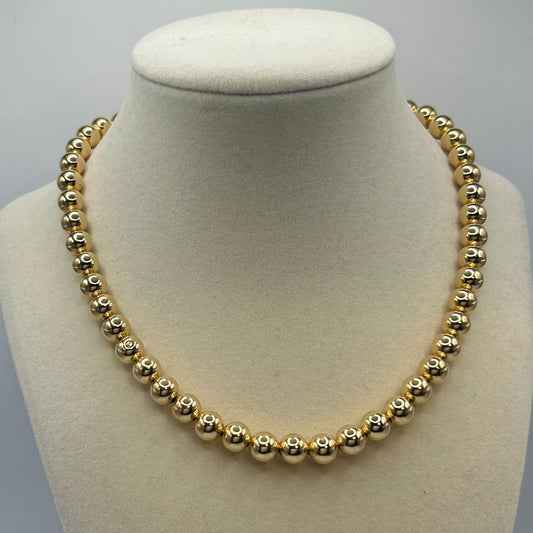 Thick Gold ball Necklace