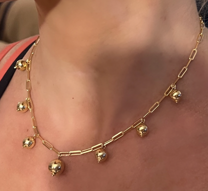 Gold Ball Necklace
