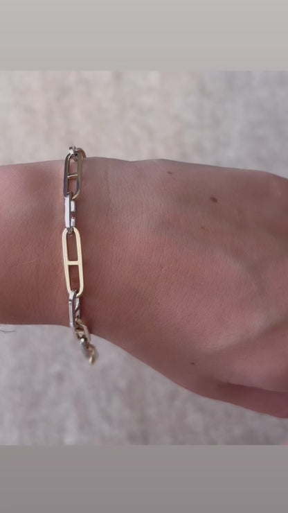 14k Two Tone Bracelet